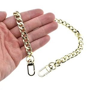 hahiyo gold 236 inch classic metal purse chain strap with lobster clasp for shouldercross body handbag clutch replacement