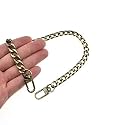 HAHIYO Purse Chain Strap Length 23.6 inches Bronze for Shoulder Cross Body Sling Purse Handbag Clutch Replacement Strap Comfortable Flat 0.4” Wide Enough 2.4mm Extra Thick Metal Strap 1 Pack
