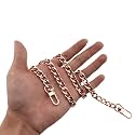 HAHIYO Purse Chain Strap Length 23.6 inches Rose Gold for Shoulder Cross Body Sling Purse Handbag Clutch Replacement Strap Comfortable Flat 0.4” Wide Enough 2.4mm Extra Thick Metal Strap 1 Pack