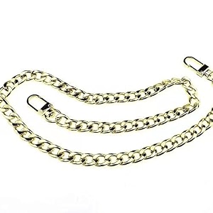 hahiyo purse chain strap length 315 inches light gold for shoulder cross body sling purse handbag clutch replacement strap comfortable flat 04 wide enough 24mm extra thick metal strap 1 pack