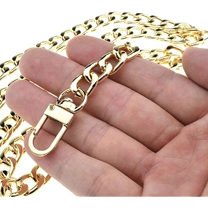hahiyo purse chain strap length 315 inches spot-on gold for shoulder cross body sling purse handbag clutch replacement strap comfortable flat 04 wide enough 24mm extra thick metal strap 1 pack