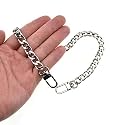 HAHIYO Purse Chain Strap Length 31.5 inches Bright Silver for Shoulder Cross Body Sling Purse Handbag Clutch Replacement Strap Comfortable Flat 0.4” Wide Enough 2.4mm Extra Thick Metal Strap 1 Pack