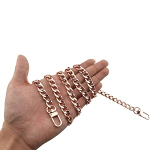 hahiyo purse chain strap length 394 inches rose gold for shoulder cross body sling purse handbag clutch replacement strap comfortable flat 04 wide enough 24mm extra thick metal strap 1 pack