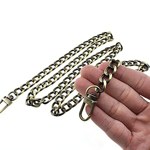 hahiyo purse chain strap length 394 inches bronze for shoulder cross body sling purse handbag clutch replacement strap comfortable flat 04 wide enough 24mm extra thick metal strap 1 pack