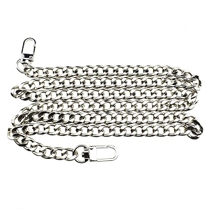 hahiyo purse chain strap length 394 inches bright silver for shoulder cross body sling purse handbag clutch replacement strap comfortable flat 04 wide enough 24mm extra thick metal strap 1 pack