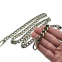 HAHIYO Purse Chain Strap Length 39.4 inches Bronze for Shoulder Cross Body Sling Purse Handbag Clutch Replacement Strap Comfortable Flat 0.4” Wide Enough 2.4mm Extra Thick Metal Strap 1 Pack