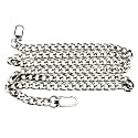 HAHIYO Purse Chain Strap Length 39.4 inches Bright Silver for Shoulder Cross Body Sling Purse Handbag Clutch Replacement Strap Comfortable Flat 0.4ââ‚¬Â Wide Enough 2.4mm Extra Thick Metal Strap 1 Pack
