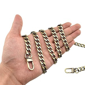 hahiyo purse chain strap length 433 inches bronze for shoulder cross body sling purse handbag clutch replacement strap comfortable flat 0434 wide enough 24mm extra thick metal strap 1 pack