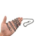 HAHIYO Purse Chain Strap Length 43.3” Bright Black for Shoulder Cross Body Sling Purse Handbag Clutch Bag Replacement Strap Comfortable Flat 0.4” Wide Enough 2.4mm Extra Thick Metal Strap 1 Pack