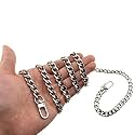 HAHIYO Purse Chain Strap Length 43.3 inches Bright Silver for Shoulder Cross Body Sling Purse Handbag Clutch Replacement Strap Comfortable Flat 0.4" Wide Enough 2.4mm Extra Thick Metal Strap 1 Pack