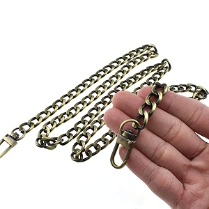 hahiyo purse chain strap length 472 inches bronze for shoulder cross body sling purse handbag clutch replacement strap comfortable flat 04 wide enough 24mm extra thick metal strap 1 pack