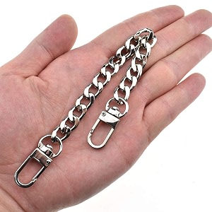 hahiyo purse chain strap length 79 inches bright silver for shoulder cross body sling purse handbag clutch replacement strap comfortable flat 04 wide enough 24mm extra thick metal strap 1 pack