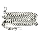 HAHIYO Silver Classic Metal Strap, 55.1 Inches, Lobster Clasp, Perfect for Shoulder/Cross Body Purse, Handbag, Clutch or Replacement