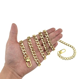 hahiyo yellow gold purse chain strap 394 inches classic style solid metal 0434 wide 24mm thick clasp fastener perfect for shouldercross body purse handbag clutch