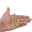 HAHIYO Yellow Gold Purse Strap, 7.9 inches, Classic Style, Flat 0.4" Wide, 2.4mm Thick Metal, Lobster Clasp, Perfect for Shoulder/Cross Body Purse, Handbag, Clutch