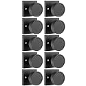 Haidms Black Dummy Door Knobs, No-Turning Dummy Knob for Closet, 10 Pieces