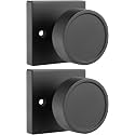 Haidms Black Dummy Door Knobs, No-Turning Dummy Knob for Closet, 2 Pieces