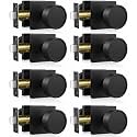 Haidms Black Passage Door Knobs Interior Heavy Duty Zinc-Alloy (8 Pack)