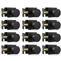 Haidms Black Passage Door Knobs Interior Heavy Duty Zinc-Alloy (12 Pack)
