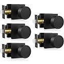 Haidms Black Passage Door Knobs Interior Heavy Duty Zinc-Alloy (5 Pack)