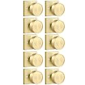 Haidms Gold Dummy Door Knobs for Closet, Half No-Turning, 10 Pieces