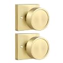 Haidms Gold Dummy Door Knobs for Closet, Half No-Turning, 2 Pieces