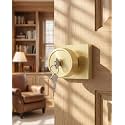 Haidms Gold Exterior Door Knob with Lock and Key, Heavy Duty 1 Pack