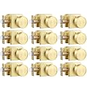 Haidms Gold Interior Door Knobs, Square Privacy Door Knobs (12 Pack)