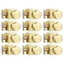 Haidms Gold Passage Door Knobs Interior, Heavy Duty Zinc-Alloy (12 Pack)