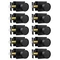 Haidms Matte Black Interior Door Knobs, Square Privacy Door Knobs (10 Pack)