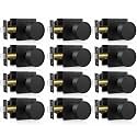 Haidms Matte Black Interior Door Knobs, Square Privacy Door Knobs (12 Pack)