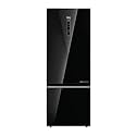 Haier 325L 2 Star Frost Free Bottom Mount Refrigerator|Premium Black Glass|Convertible 14-in-1|Jhukna Mat-Bottom Freezer|Digital Display|Triple Inverter|Twist Ice Maker (HRB-3752PKG-P, Black Glass)