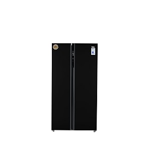 haier 602 l 3 star 100 convertible fridge space inverter frost free side by side refrigerator hrs-682ks-2 steel black