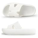 Haifago Cloud Slides for Women Cushion Recovery Pillow Sandals, Memory Foam House Shower Slippers for Woman Comfort Platform Non-Slip