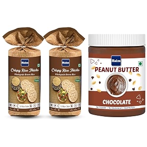 haim organic crispy rice thick wholegrain brown rice cakes unsalted vegan gluten free pack of 2 amp haim chocolate peanut butter creamy amp chocolatey non-gmo gluten free vegan 400g
