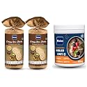 HAIM Organic Crispy Rice Thick Wholegrain Brown Rice Cakes Unsalted (Vegan, Gluten Free) Pack of 2 &amp; HAIM Old Fashioned Rolled Oats ( 100% Wholegrain, Gluten Free, Vegan, Non GMO) 400g