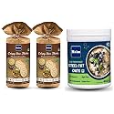 HAIM Organic Crispy Rice Thick Wholegrain Brown Rice Cakes Unsalted (Vegan, Gluten Free) Pack of 2 &amp; &amp; HAIM Old Fashioned Steel Cut Oats ( 100% Wholegrain, Gluten Free, Vegan, Non GMO) 400g