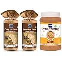 HAIM Organic Crispy Rice Thick Wholegrain Brown Rice Cakes Unsalted (Vegan, Gluten Free) Pack of 2 &amp; HAIM All Natural Peanut Butter Smooth (Unsweetened) (Vegan, Gluten Free, Non-GMO ) (Smooth, 1 Kg)