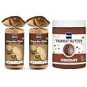 HAIM Organic Crispy Rice Thick Wholegrain Brown Rice Cakes Unsalted (Vegan, Gluten Free) Pack of 2 &amp; HAIM Chocolate Peanut Butter Creamy &amp; Chocolatey (Non-GMO, Gluten Free, Vegan) 400g
