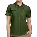 Haimont Women's UPF 50+ Short Sleeve Hiking Button Down Shirt