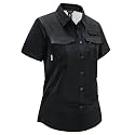 Haimont Women's UPF 50+ Short Sleeve Hiking Button Down Shirt
