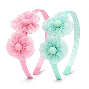 hair band for girls kids  pack of 2 hairbands for kids girl baby hair band with glitter flowers  headbands for baby girl hair bands for baby girl 1 years  mixed designs  gogopogo