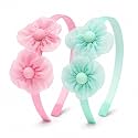 Hair Band for Girls Kids – Pack of 2 Hairbands for Kids Girl, Baby Hair Band with Glitter Flowers – Headbands for Baby Girl, Hair Bands for Baby Girl 1+ Years | Mixed Designs | GogoPogo