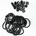 Hair Band Making Materials – Elastic Hair Bands, Lock Connectors & MDF Round Base Discs | DIY Hair Accessories & Complete Making Kit (Multiple Options Available) (20, Hair Band & Connector Only)