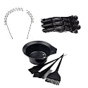 Hair Coloring Kit with Dye Brushes, Mixing Bowl, Sectioning Clips and Highlight Cap, Professional Hair Dye Accessories Set for Home and Salon Use