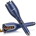 Hair Curling Irons,Automatic Portable Rotating Curling Iron with LCD Display,4Temperature Settings,Timers(12-19s),Auto Shut-Off,Anti-Scald,Anti-Tangle,Lightweight,Fast Heating&amp;Easy Use for Travel