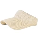 Hair Drama Co. Ribbed Sun Shade Visor Cap for Women | Wide Brim Round Sun Hat for UV Protection | Summer Ribbed Beret Cap for Travelling Vacation | Visor Hat for Women & Girls