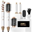 Blow Dryer Brush 5 in 1,Negative Ionic Magic Hair Styler,Hair Dryer Brush with Detachable Air Styler,Hot Air Brush for Women Volumizer,Straightener,Drying
