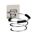 Hair Dryer Holder, Hair Blow Drier Rack Wall Mount Spiral Spring Hair Dryer Stand, Hair Blow Dryer Styling Organizer Tools Rack (SILVER)