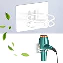 Hair Dryer Holder Wall Mounted, Hairdryer Holder for Bathroom, Blow Dryer Holder, Hair Tool Organizer for Hair Dryer Hanger Storage, Adhesive Blow Dryer Organizer (White)